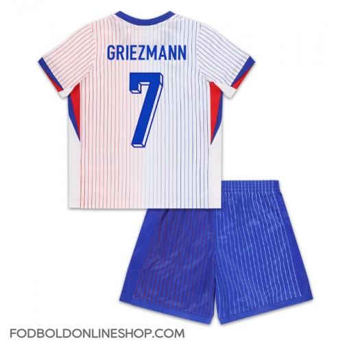 Frankrig Antoine Griezmann #7 Udebane Trøje Børn EM 2024 Kortærmet (+ Korte bukser)